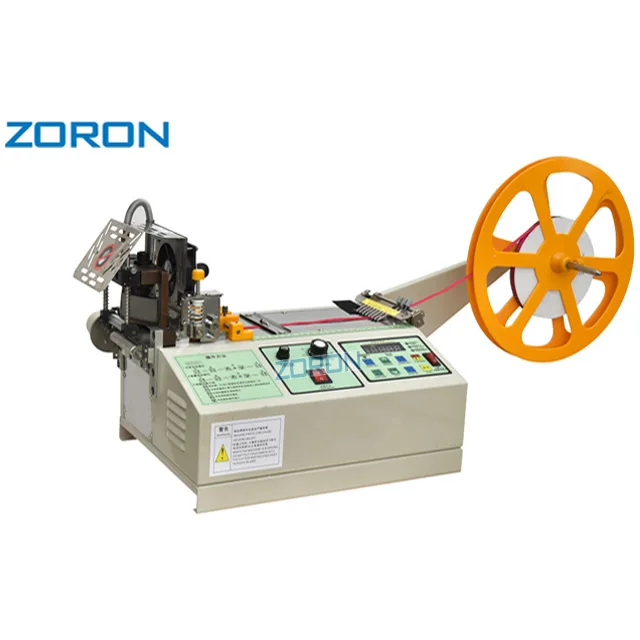 Automatic Stretch Satin Ribbon Bevel Angle Hot Fabric Tape Cutting Machine