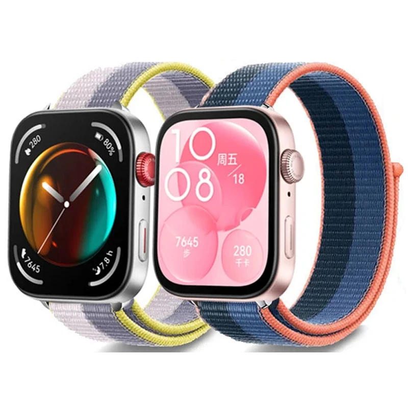 Nylon Loop Band for Huawei Watch Fit 3 No Gaps Nylon Watch Bands for Huawei Watch Fit 3 Sports Replacement Straps Huawei Fit 3