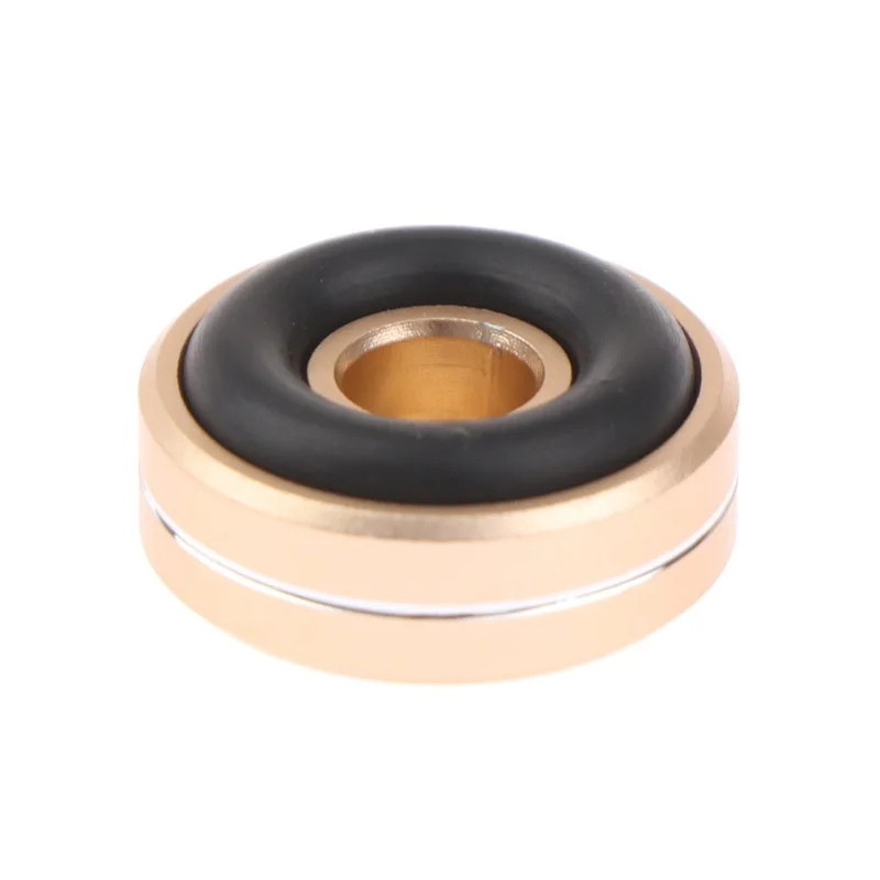 Custom Metal CNC Turning Aluminum Stainless Solid Speaker Spike Feet Speaker Box Spikes Stand Feet Rubber Buffer Floor Foot