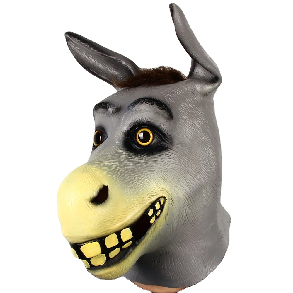 Donkey Mask Animal Carnival Party Costume Latex Props Rubber Christmas Makeup Funny And Novel Mule Dress Up
