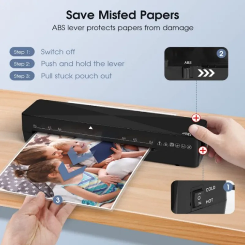 Готовый к отправке офисный и школьный маленький ламинатор FNL001 A4 для карты меню