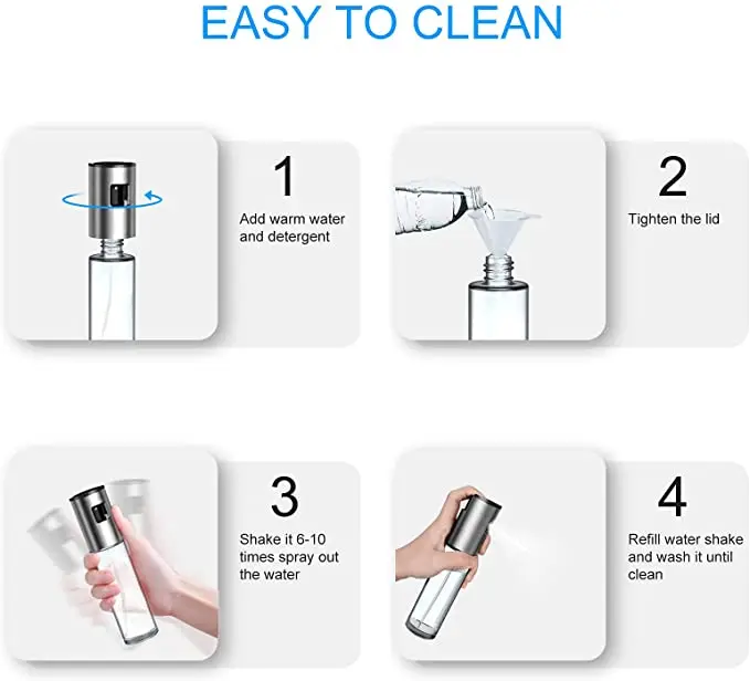 best sellers reusable oil sprayer cooking olive oil spray For Salad Making Glass Oil Bottle