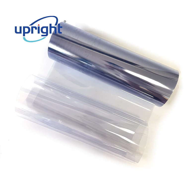 Upright Factory price directly 0.2mm thickness 600mm width clear rigid transparent pvc plastic roll