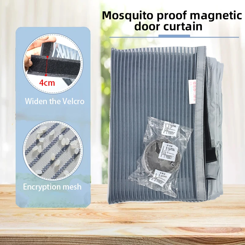 Premium quality Best Price Bedroom Magnetic Door Curtain New style black magnetic mosquito net anti mosquitoes in summer