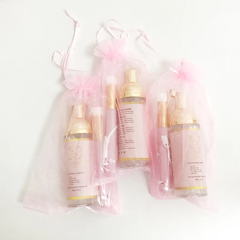 High Quality Lash Shampoo Cleaner Custom Label Eyelash Shampoo Brush Eyelash Cleaning Mousse