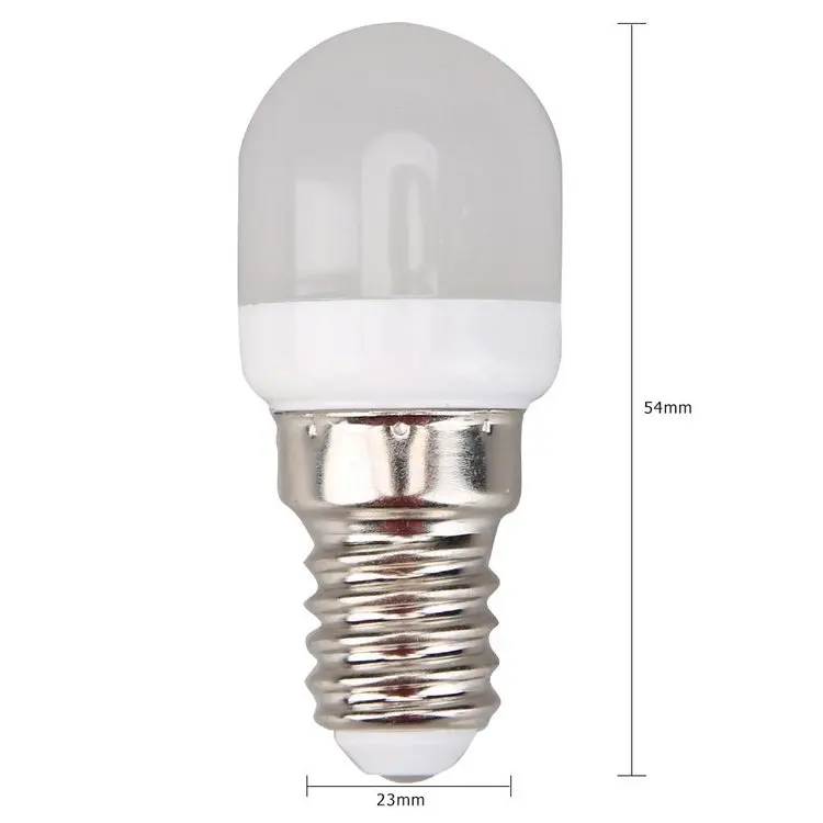 2W 220V E14 small screw base milk white cover LED mini refrigerator light bulb T22 LED Fridge indicator energy-saving corn bulb