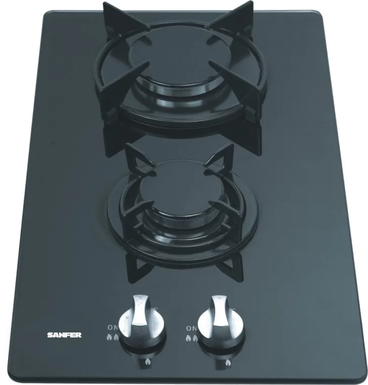 2 Burners Small Glass Gas Stove Cooker HOB