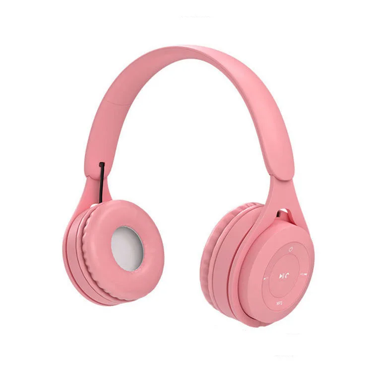 Blue tooth Wireless Headphones Macaron Color Hifi Music Earphones Can Inserted TF Card Gaming Headset