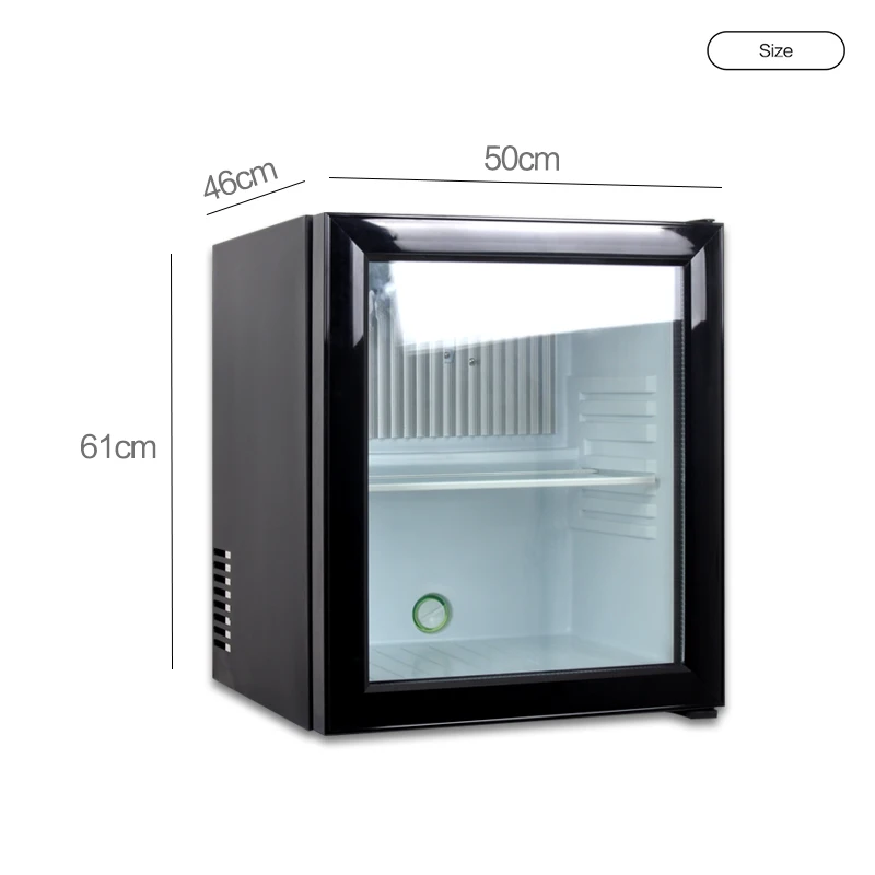 Hotel Wholesale Best Glass Front 25L Heat Pipe Hotel Mini Bar Fridge