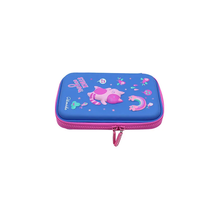 Custom Logo Brand Pencilcase Personalized Pu Pencil Box Stationary Pencil Case With Zipper