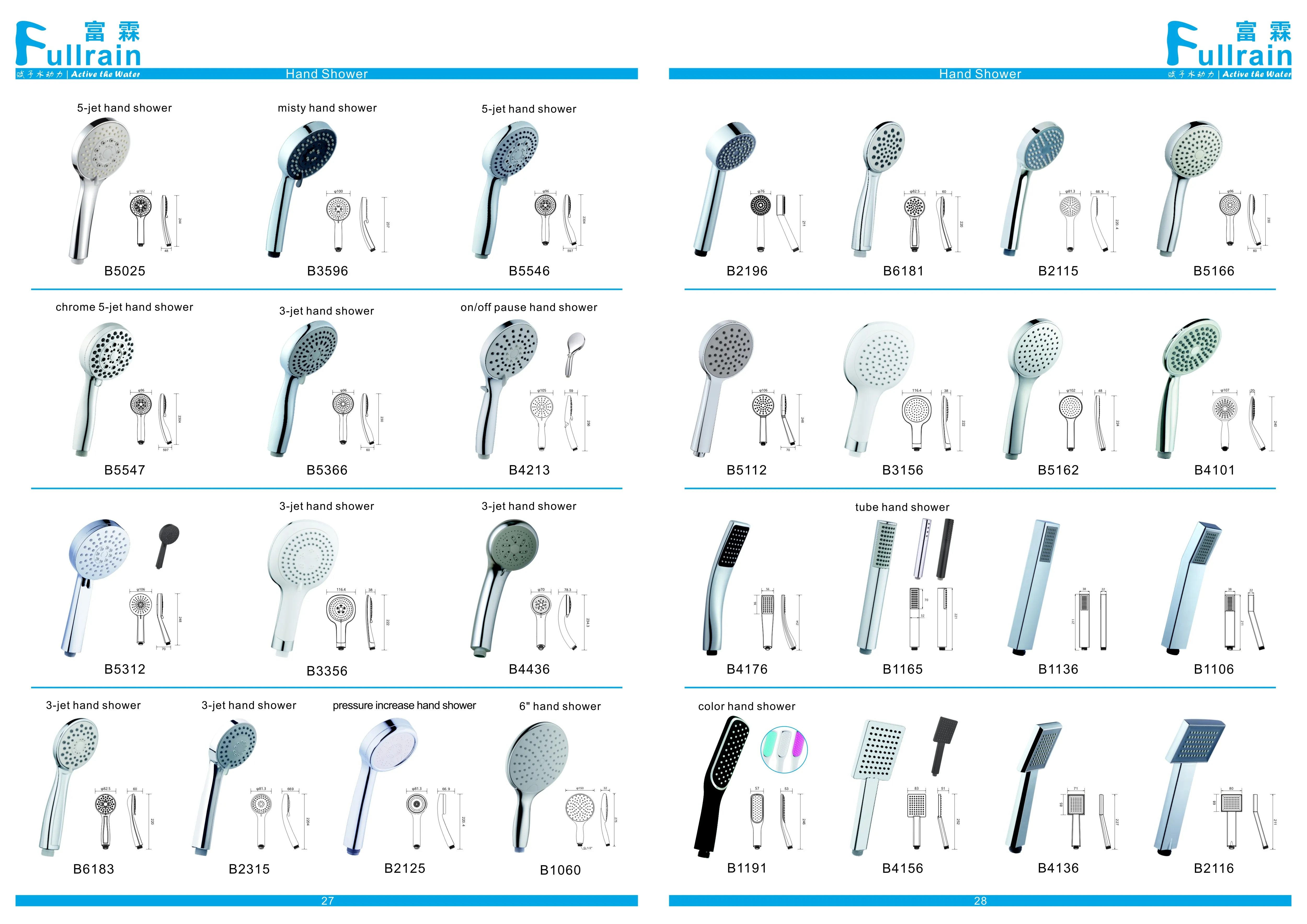 Bathroom Refined Curved Hand Held Chrome Shower Head Sprayer Face Handheld Plated Toilet New Hand Shower