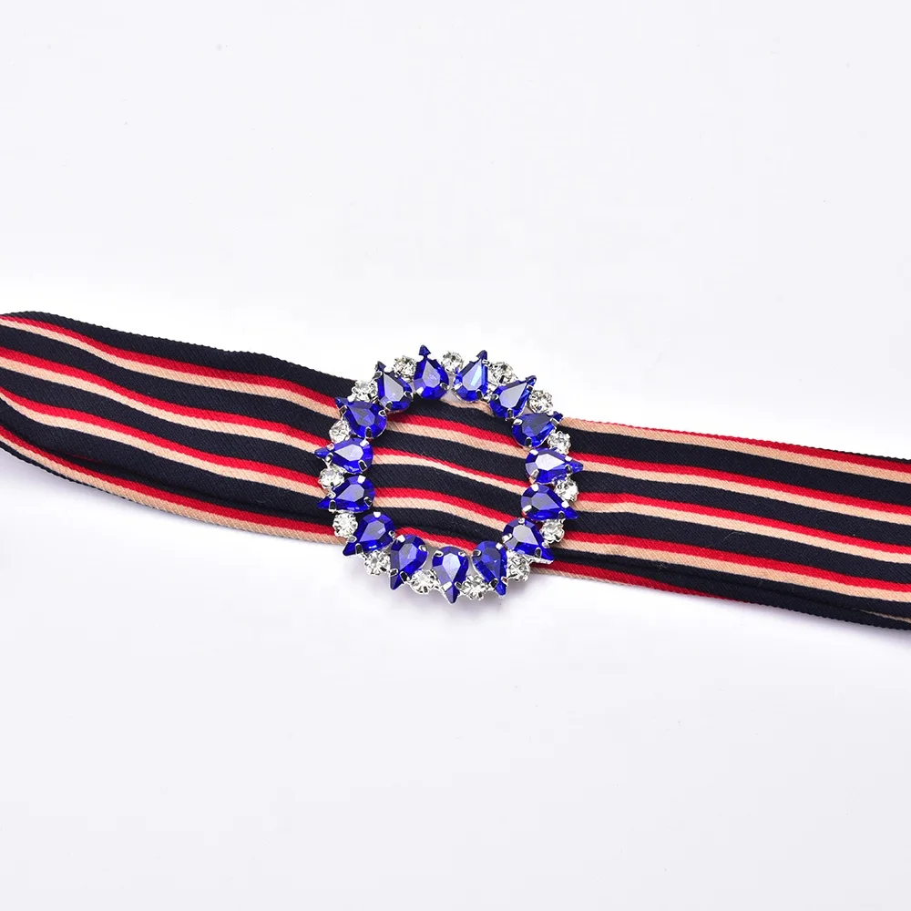 Horse Eye Crystal Accessories DIY Colored Metal Clothing Shoes Hats Decoration Round Circle Rhinestone Belt Buckle