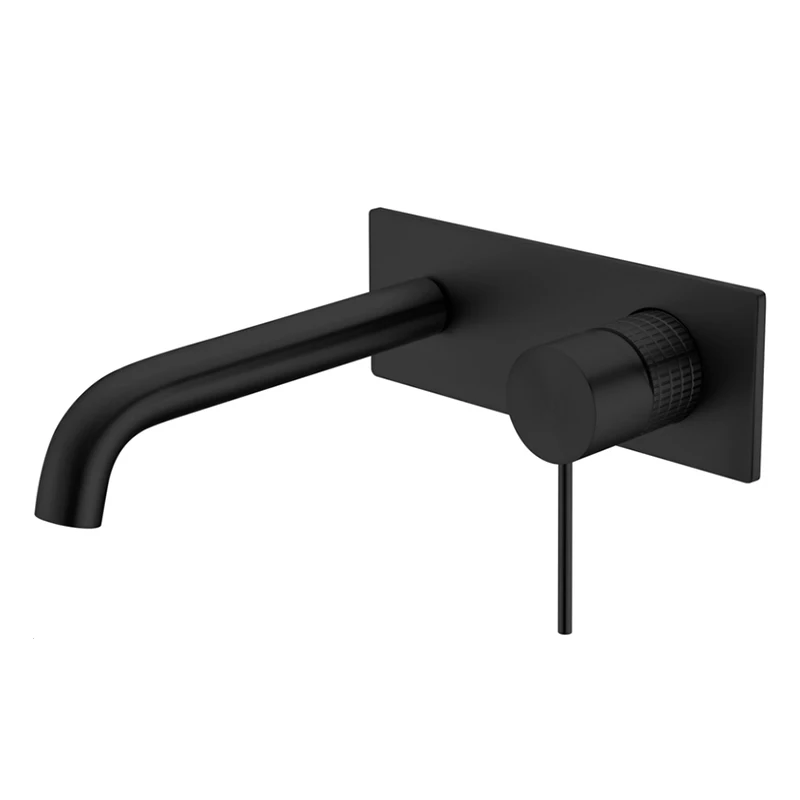 Modern Wholesales Wall-Mounted Nickel Black Gold Brass Basin Faucet Wall Mounted Concealed Basin Mixer