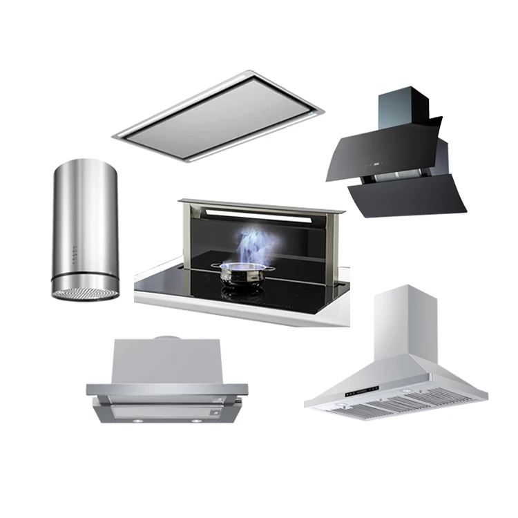 Customized island round kitchen hood suction smoking machine kitchen exhaust hood wholesale custom low price range hood control