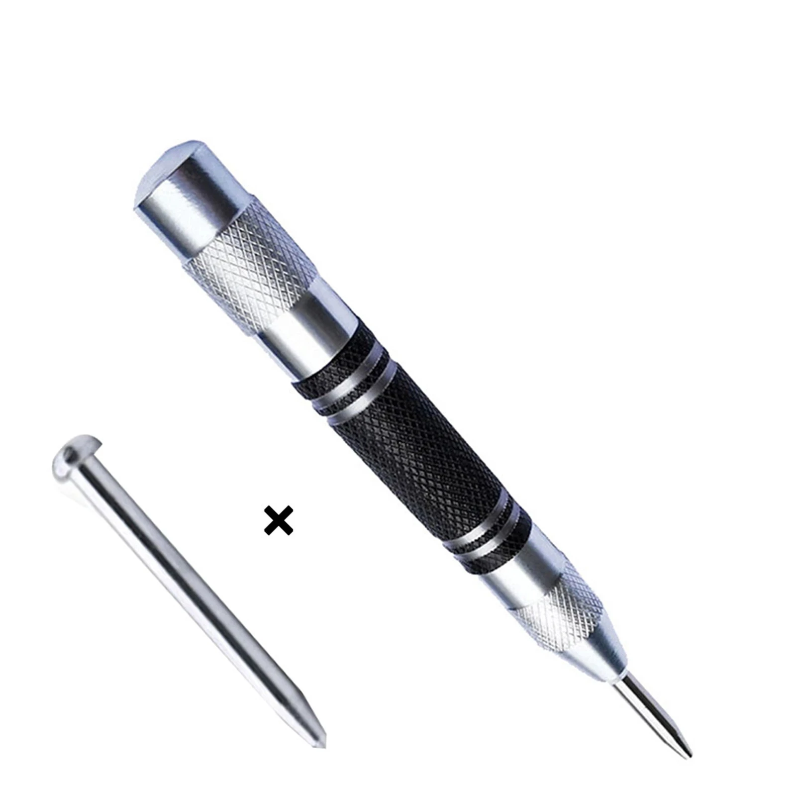 Automatic Center Punch Automatic Center Pin Spring Loaded Mark Center Puncture Adjustable Marker Woodworking Tool Drill Bit
