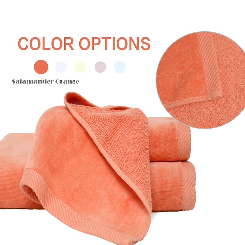 China Manufacturers Wholesale Good Quality Cheap Price Super Soft Pure Color Luxury Towels Bath 100% Cotton Bath Towel Set