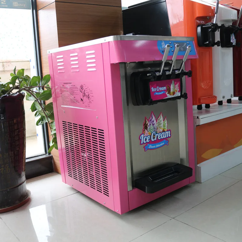 Soft Ice Cream Machine Maker 3 Flavor Soft Ice Cream Machine Professional Commercial Automatic Ice Cream Machine
