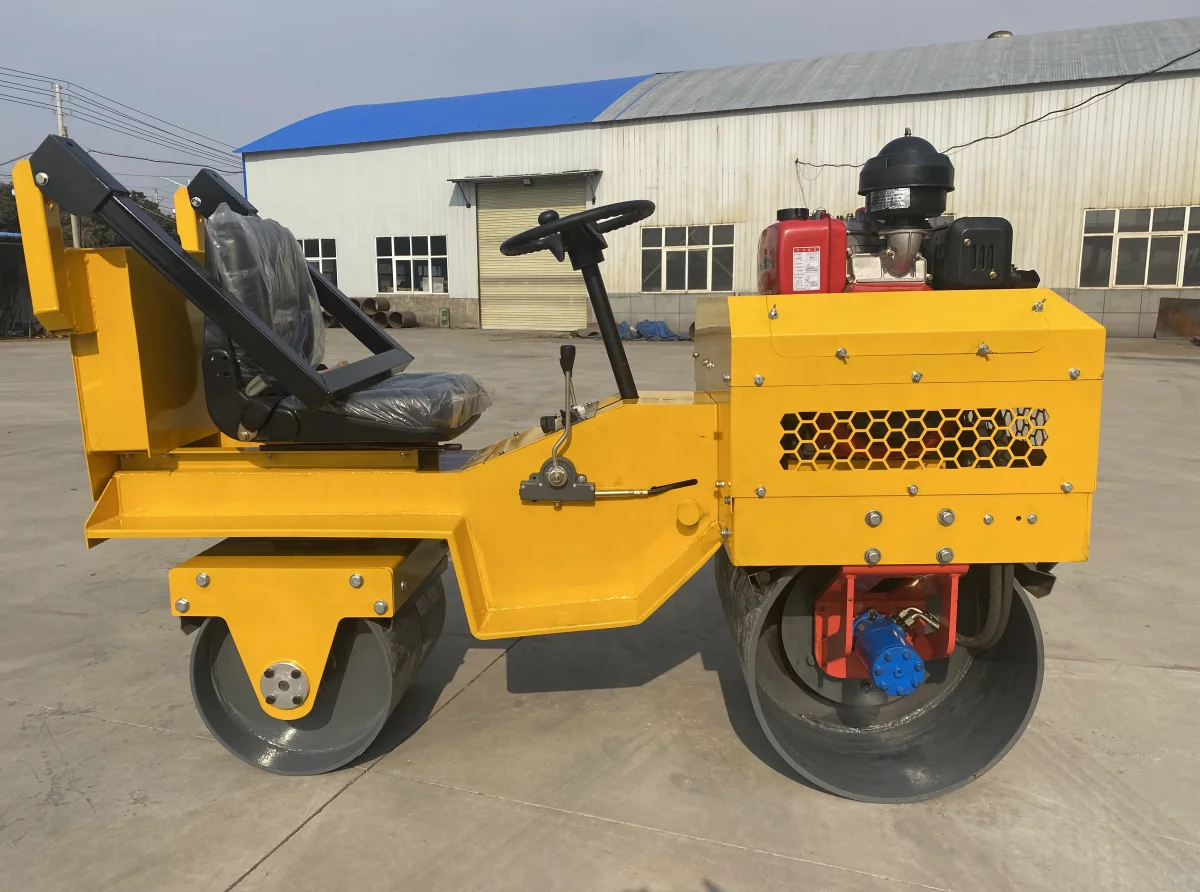 walking hydraulic twin steel drum road roller 1 ton roller for sale hand roller compactor