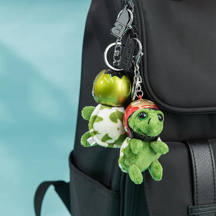 New trend popular helmet turtle plush Zodiac sign fruit cute plush key chain pendant bag