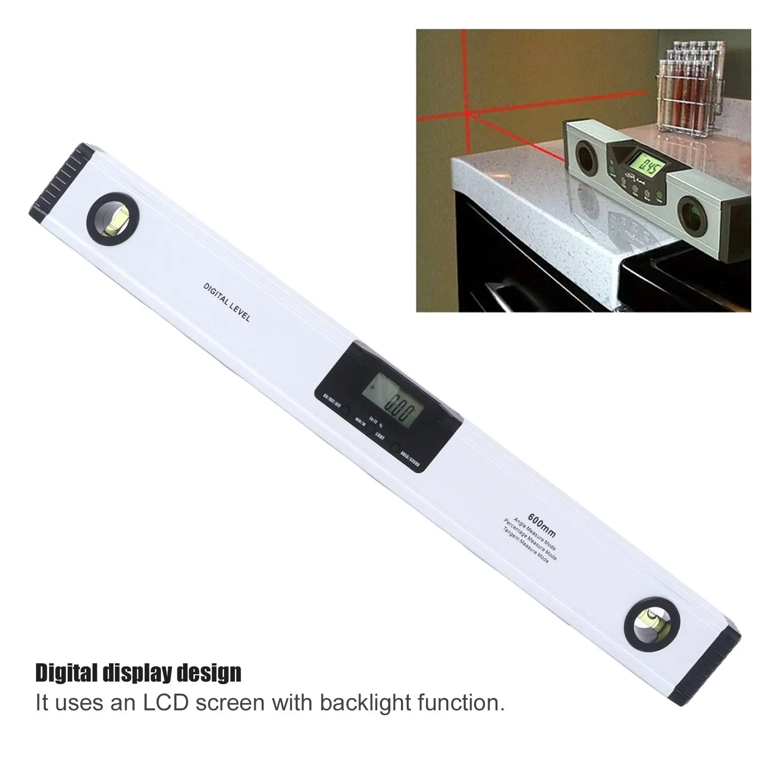 Angle Finder Digital Level Ruler Electronic Magnetic Tool Measuring Instrument Tool 4x90 LCD Backlight Levelness Measurement