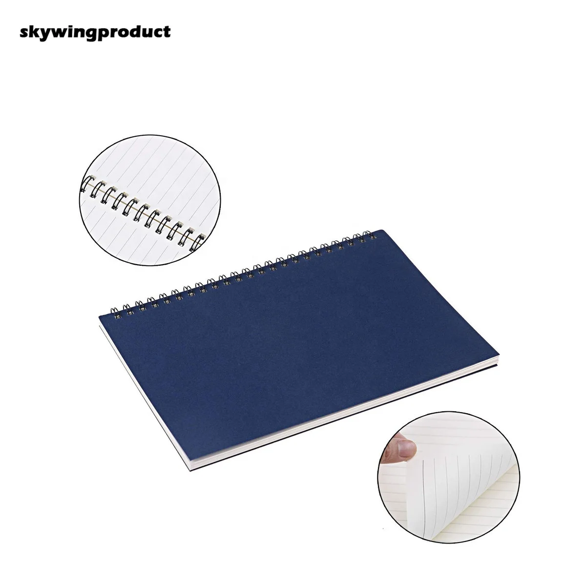 Skywing product 6 Colors  7.3 x 9.3 Inch 100 Pages Spiral Soft-cover Notebook For Students School Office Working Supplies
