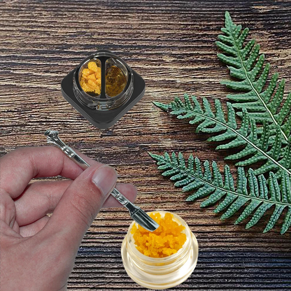 7ml square glass container jar