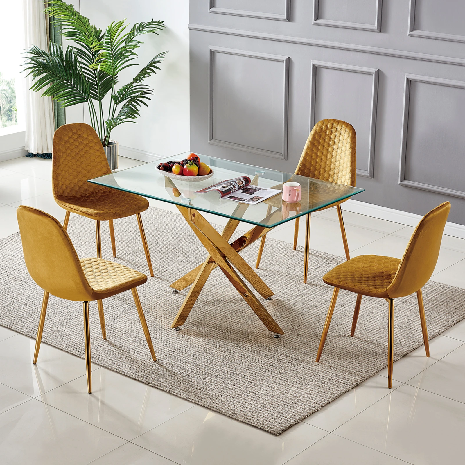 Нержавеющая сталь 8 местный обеденный стол для 6 человек обеденный стол в комплекте, итальянская обувь и сумочка