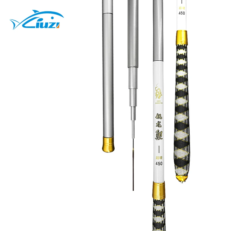 Super light carbon fiber telescopic platform fishing rod for crucian carp
