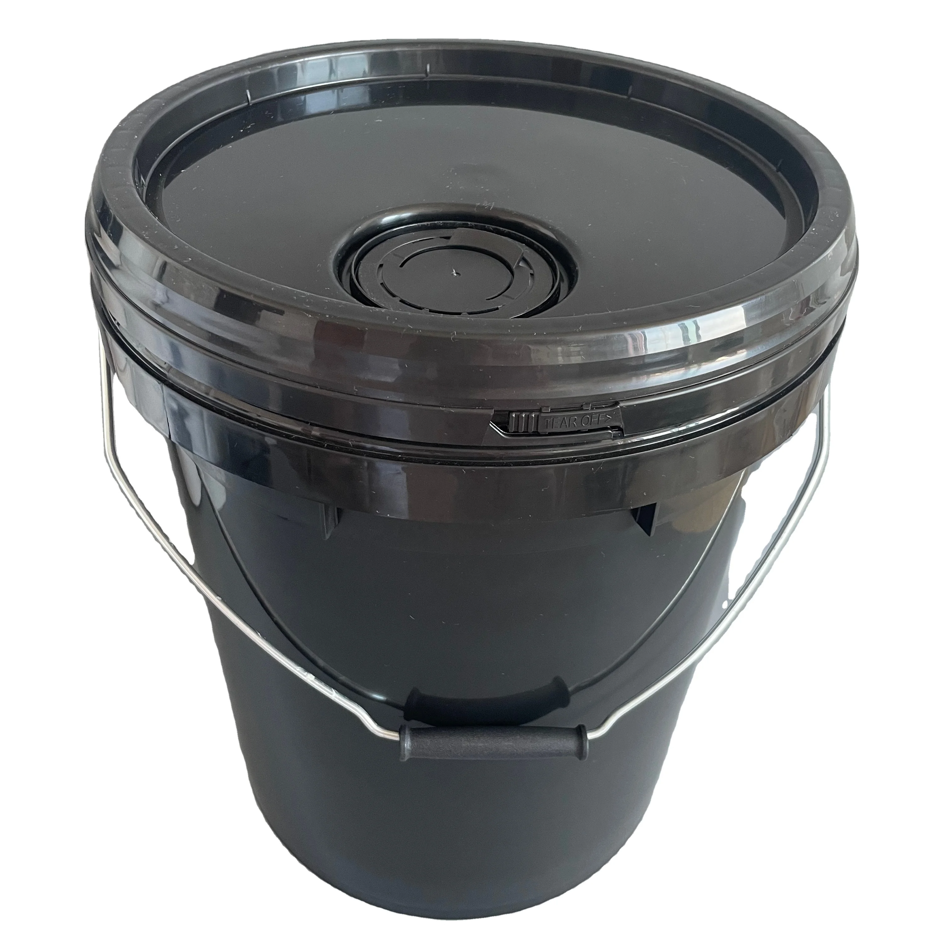 factory wholesale food grade 5L 10L 20L  5 gallon heavy duty white oil lubricants wash pp barrel plastic bucket with lid handle