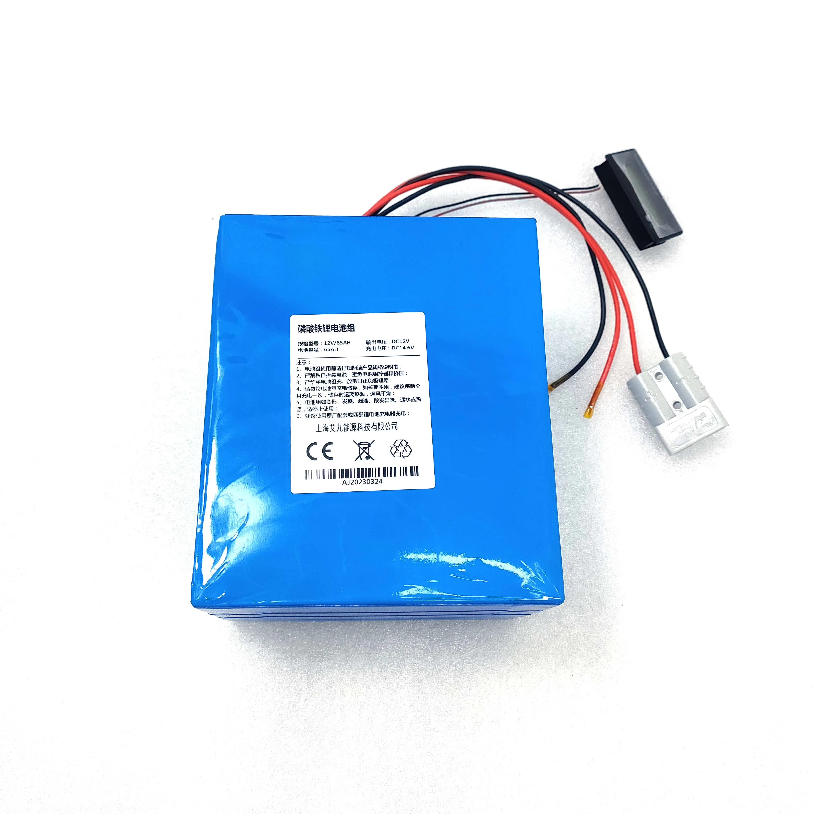 Customized 12V 65Ah Lifepo4 Battery Pack 24V 36V 48V 52V 72V Lithium Battery Pack