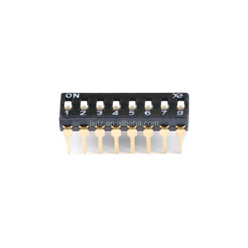 DSIC08LHGET 2.54mm pitch 8-bit high-push straight-in DIP switch/toggle code switch