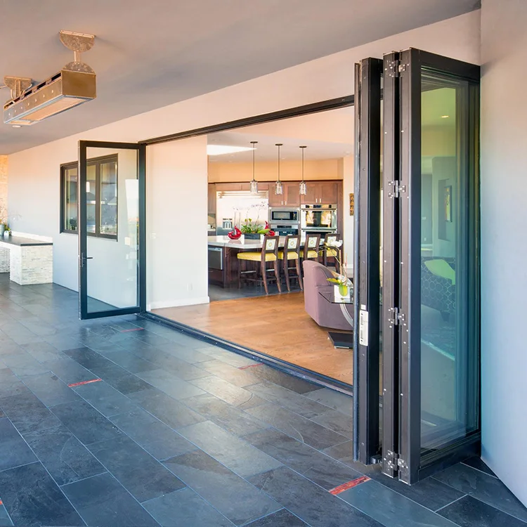 AS2208 Aluminum Frame Interior Size Folding Bifold Glass Door