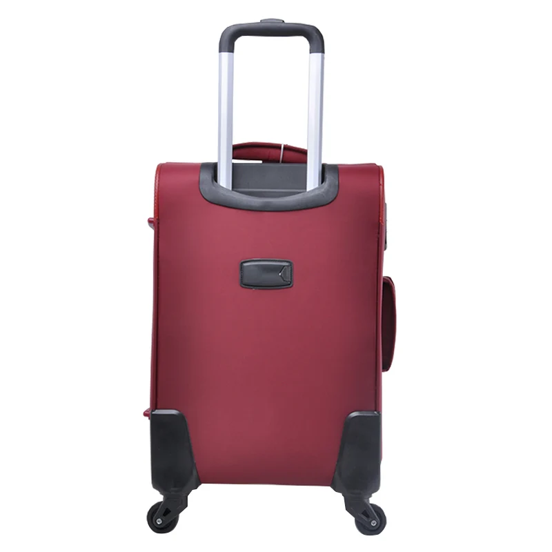 Чемодан на колесиках расширяющийся из полиэстера, комплект для путешествий, чемодан на четырех колесиках, Красный Модный Дамский ручной чемодан, 20/24 дюйма