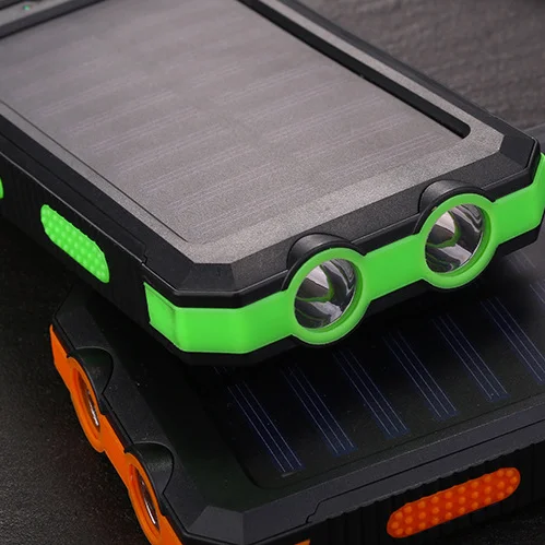 IP67 IPX6 Waterproof Solar Power Bank 20000mah Solar charger waterproof 10000mah 8000mah power bank portable for cell