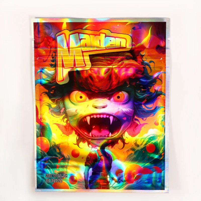 Factory Wholesale Mixed Packaging Random Delivery Empty Aluminum 3.5g Edibles Pouch Plastic Candy Cookies Zipper Mylar Bag