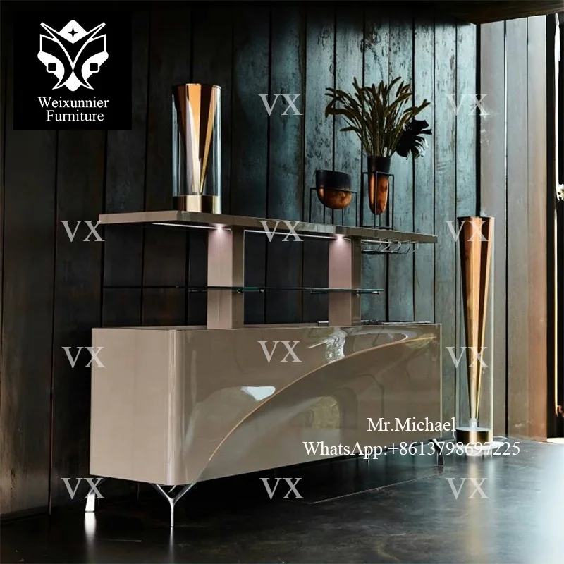 Luxury living room modern wine cabinet bar dining room furniture wine cabinets for the home Italian design wine rack cabinet