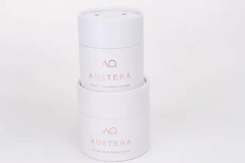 Eco friendly luxury  makeup product packaging cosmetic cardboard tube with powder shaker