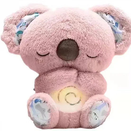 ML Ready to ship Will breathe light cute koala breathe bear baby sleep music early education doll to soothe baby sleep magic