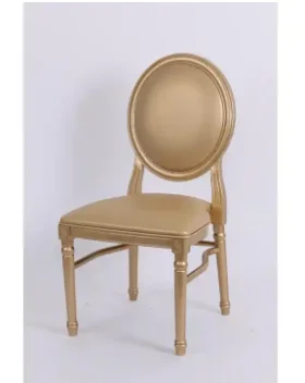 Modern design Luxury shiny gold pp resin popular dining chair ghost wedding louis chair