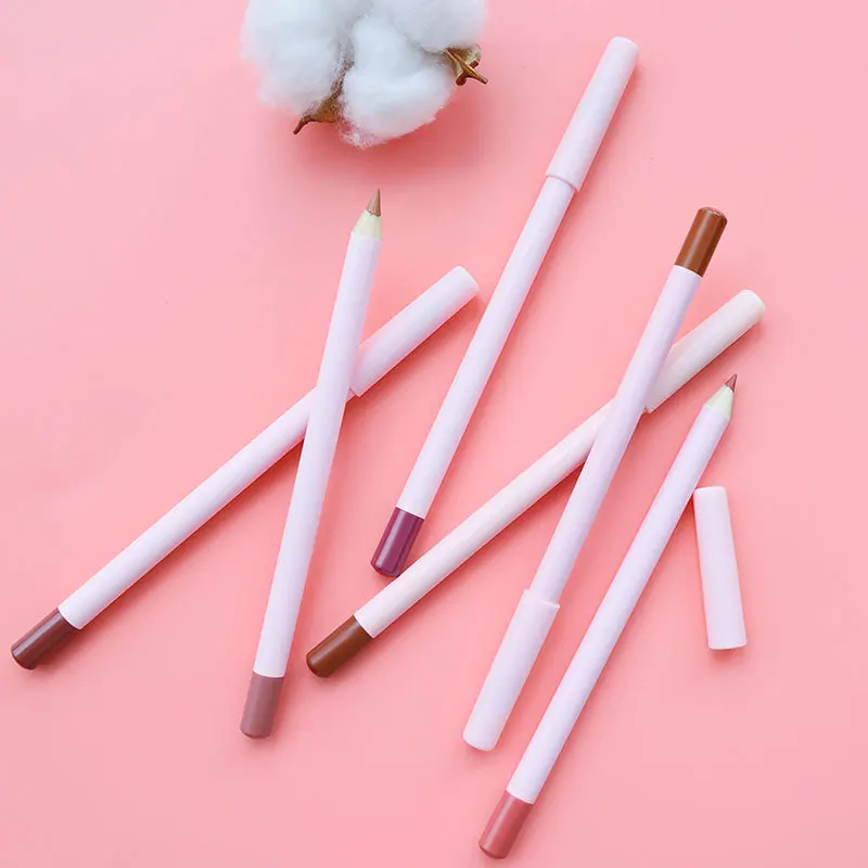 OEM Wholesale High Pigment Brown Vegan Creamy Lip Liners Pink Lipliner Pencil Pink Lipliner Pencil Private Label Lip Liner Pen