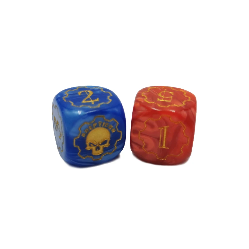 Acrylic Customized Engraved logo Dice for Games