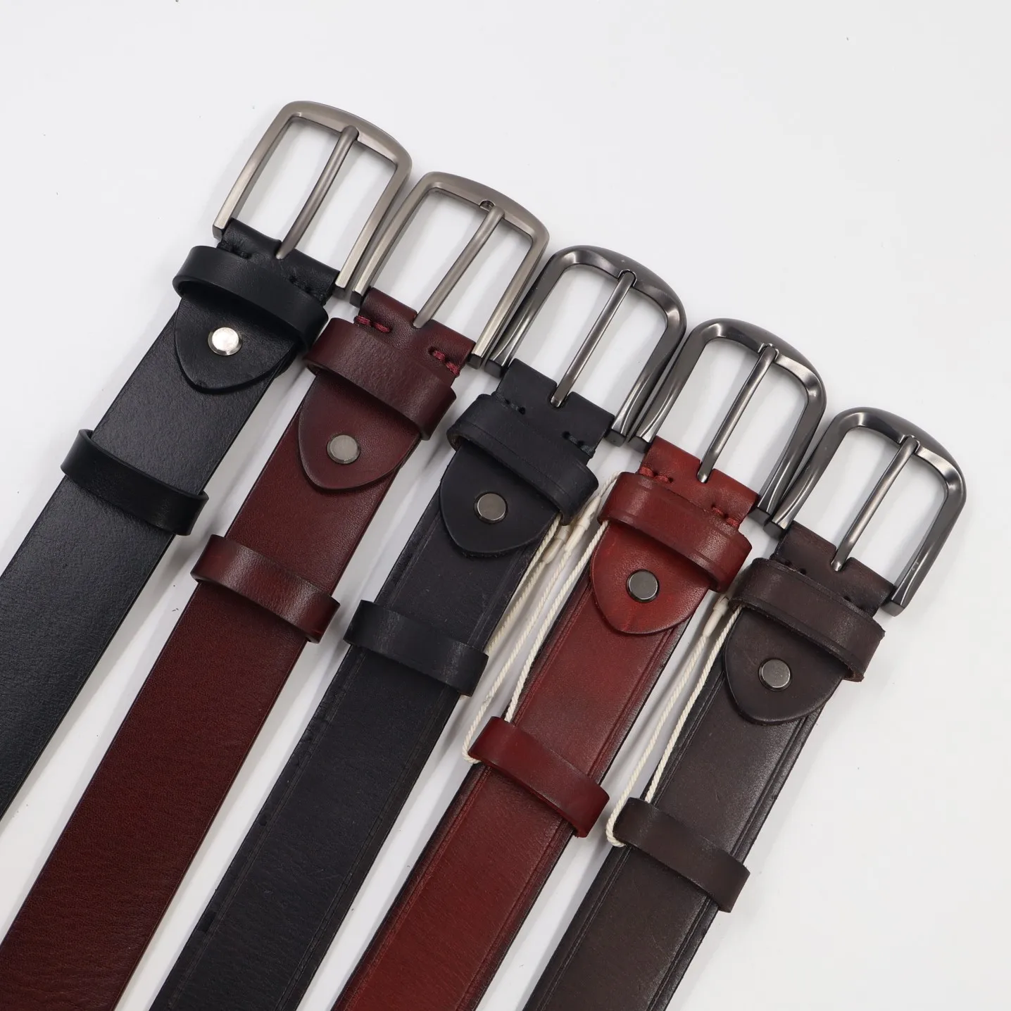 Hot sale full grain cow leather belt for man casual women genuine leather belts customizable fashion designer leather men belt