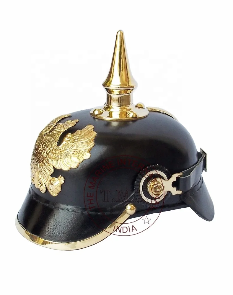  Немецкий кожаный армированный шлем Pickelhaube ~ коллекционный