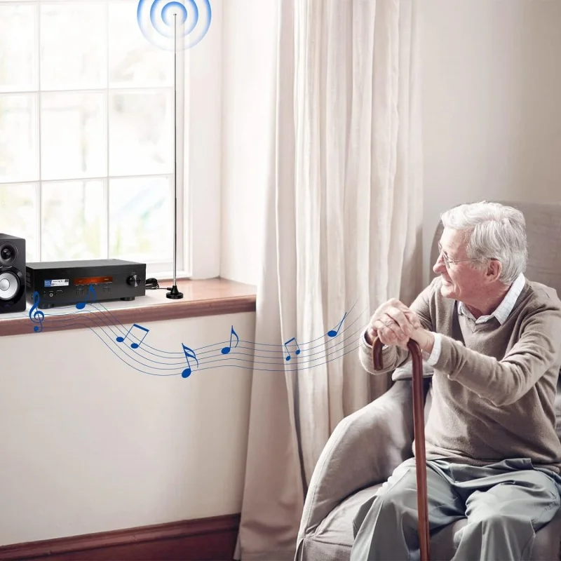 Lar Sucker Digital TV Rod Antenna FM/AM Antenna for Household Radio DAB Digital Antenna for Car Use