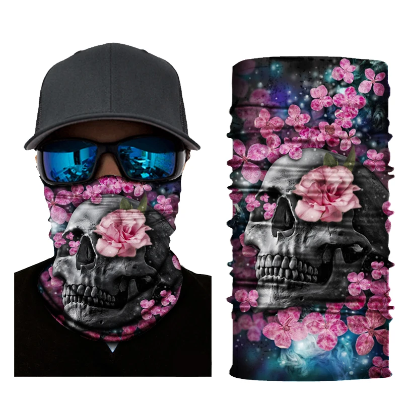 2022 Fashion breathable high elasticity  seamless bandana neck tube scarf bandana skull bandana for party