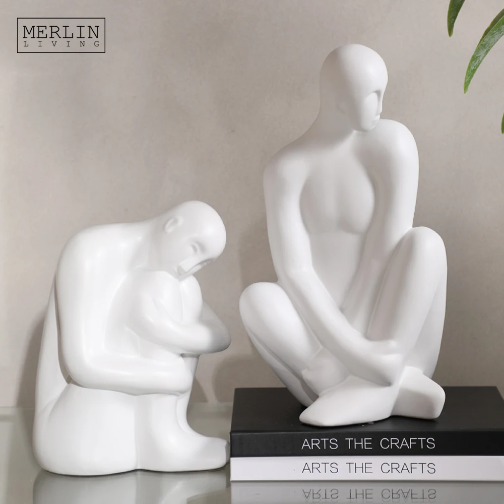 Merlin Living Home Decor Figure Desktop Ceramic Decoration For Hotel Decoration Chaozhou Ceramic Wholesale Factory