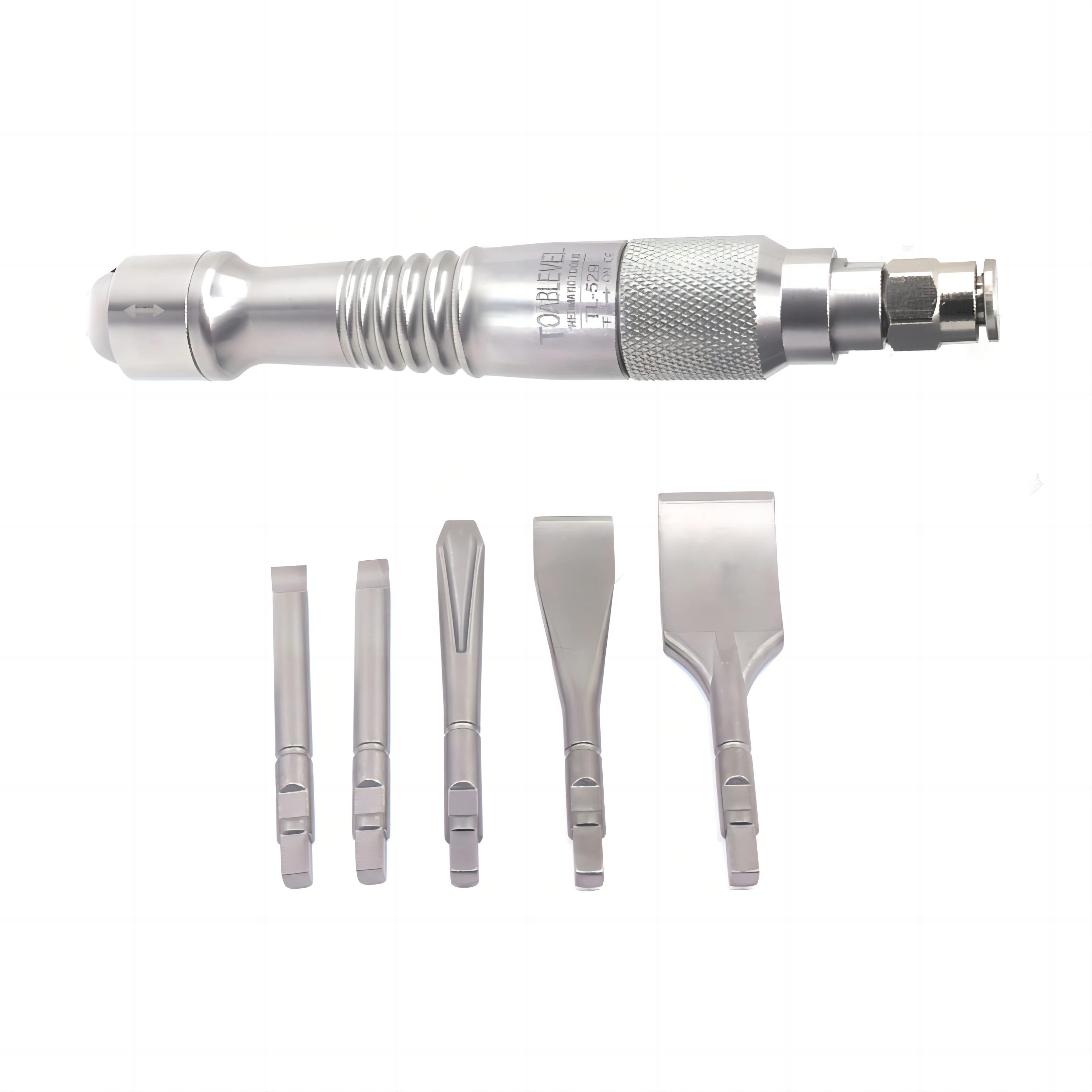 Pneumatic Scaling Gas Shovel Chisel Sculpture Pry Oysters Shell With 5 chisels Micro Air Flux Chipper Engrave Tools