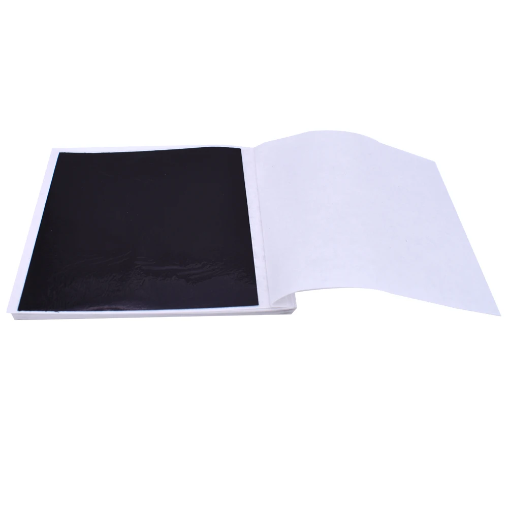 8 X 8.5 Cm 500 Pcs Gilding Crafts Nail Furniture Colorful Black Taiwan Imitation Gold Leaf Foil paper for Painting