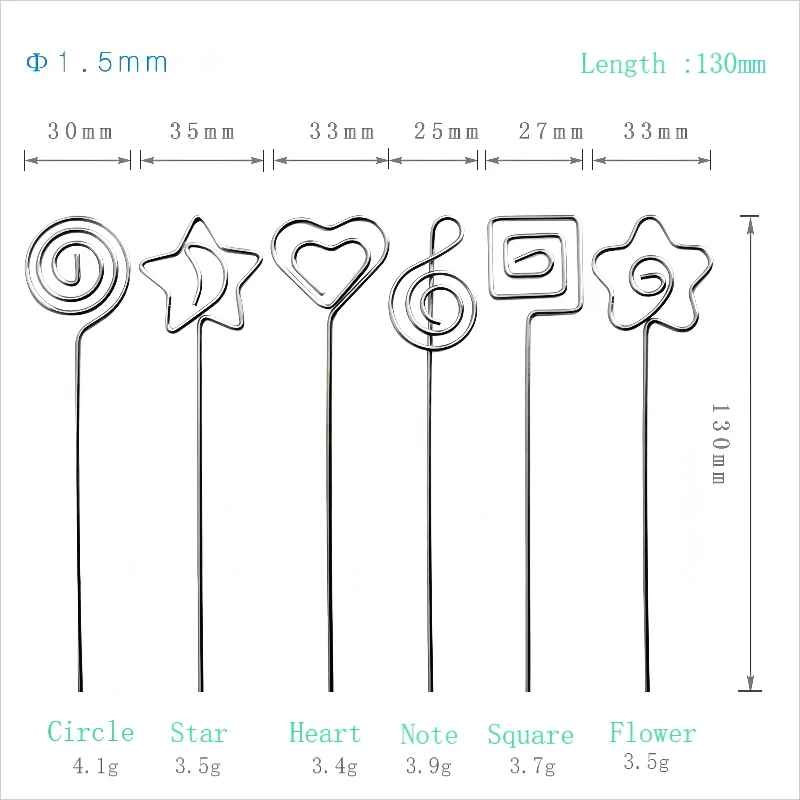 YS2004 Wholesale Amazon Hot Selling Silver Place Cards Menu Memo Clips DIY Place Card Holder