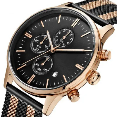 New arrival Relogio masculino business style watch stainless steel band wristwatch for men quartz movement wrist watches
